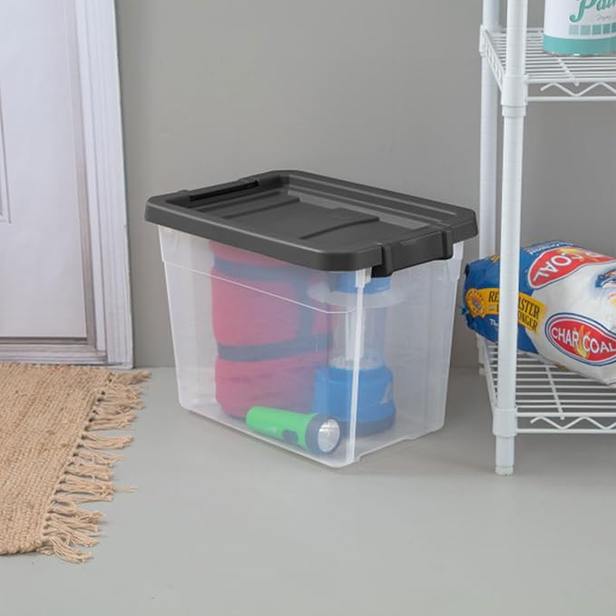 Sterilite 6-Pack Modular Stacker Box, Durable Clear Plastic Storage Bins - Image 4