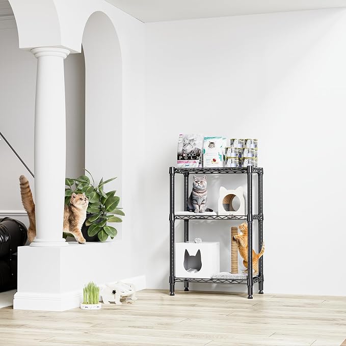 750 lbs 3 Tier Shelf Metal Storage Shelves Shelving Wire Rack Heavy Duty Closet - Image 2