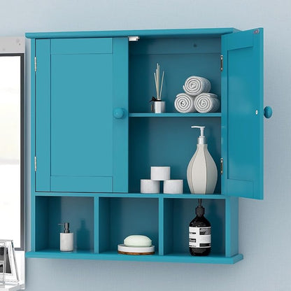 TaoHFE Turquoise Bathroom Cabinet, Bathroom Wall Cabinet - Image 2