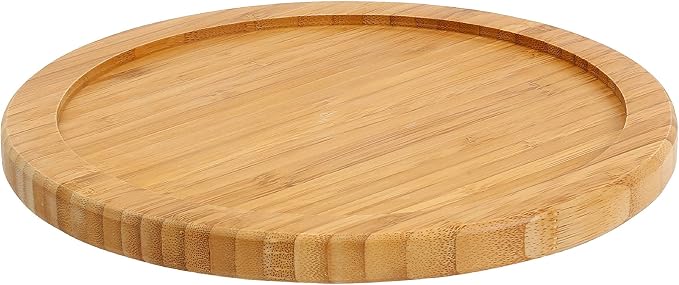 YBM HOME Pack of 6 Bamboo Lazy Susan Single Turntable - Image 2