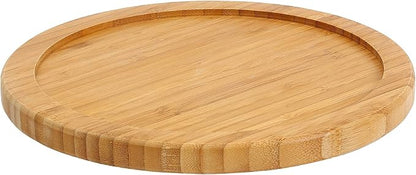 YBM HOME Pack of 6 Bamboo Lazy Susan Single Turntable - Image 2