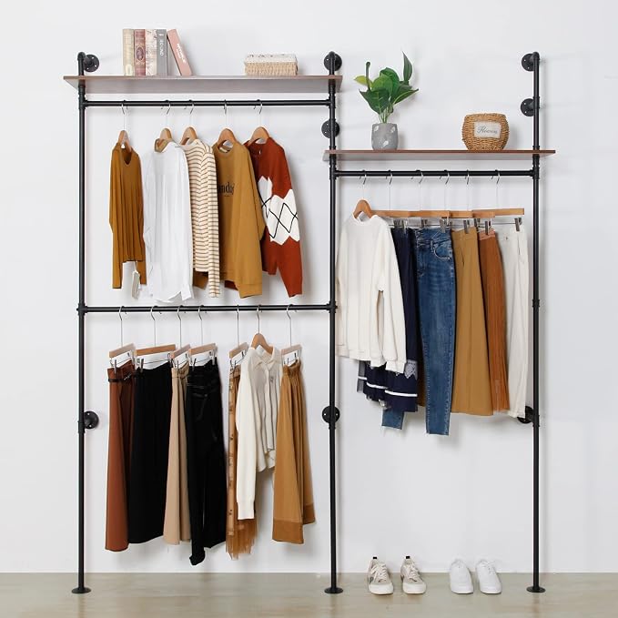 Industrial Pipe Clothing Rack by EDCB