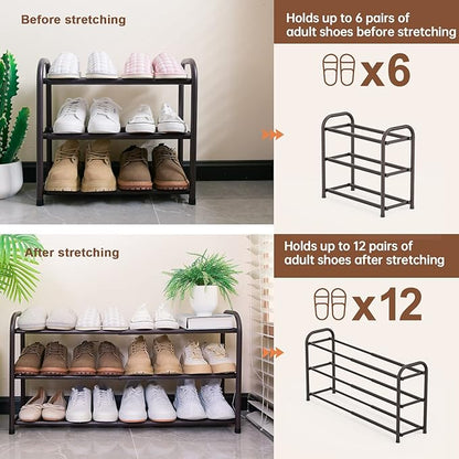 Gonfoam Expandable 3-Tier Shoe Rack - Image 6