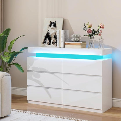 Vipbear White Dresser 6 Drawer for Bedroom - Image 6