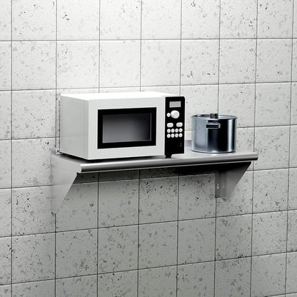 NSF Stainless Steel Wall Mounted Shelf 12 x 30 inch Heavy Duty 250 lbs Metal - Image 7