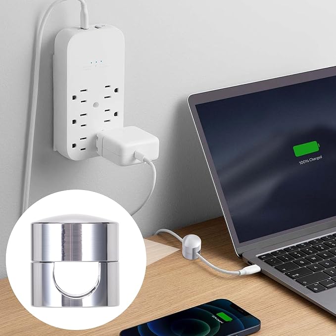 5 Sets Charger Holders for Cords, Adhesive Metal Cord Clips, Cable Management - Image 7