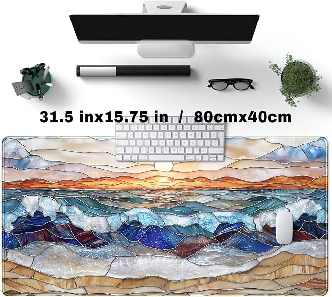 Mountain Sunrise Gaming Mouse Pad Large Desk Mat Extended Mouse and Keyboard Pad - Image 3