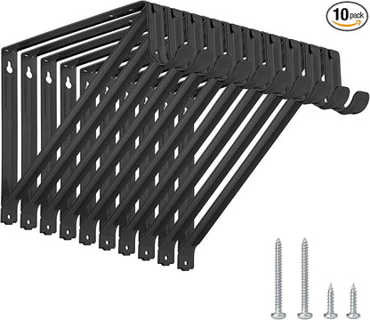 10 Pack Heavy Duty Closet Shelf & Rod Brackets, Wall Mounted Closet Shelf by KOVOSCH