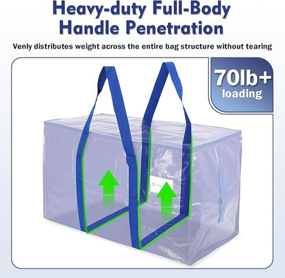 KYODOLED 6 Pack Extra Heavy Duty Blue Moving Bags - Image 6