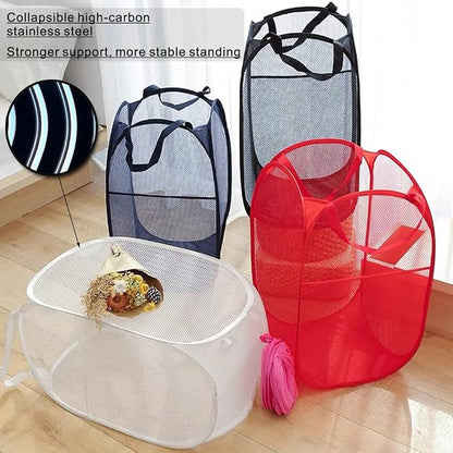 BATTOO Deluxe Strong Mesh Pop up Laundry Hamper Basket - Image 4