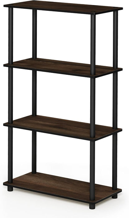 Furinno Turn-N-Tube 4-Tier Multipurpose Shelf Display Rack, Round Tubes by Furinno-FitsYourSpaceFitsYourBudget