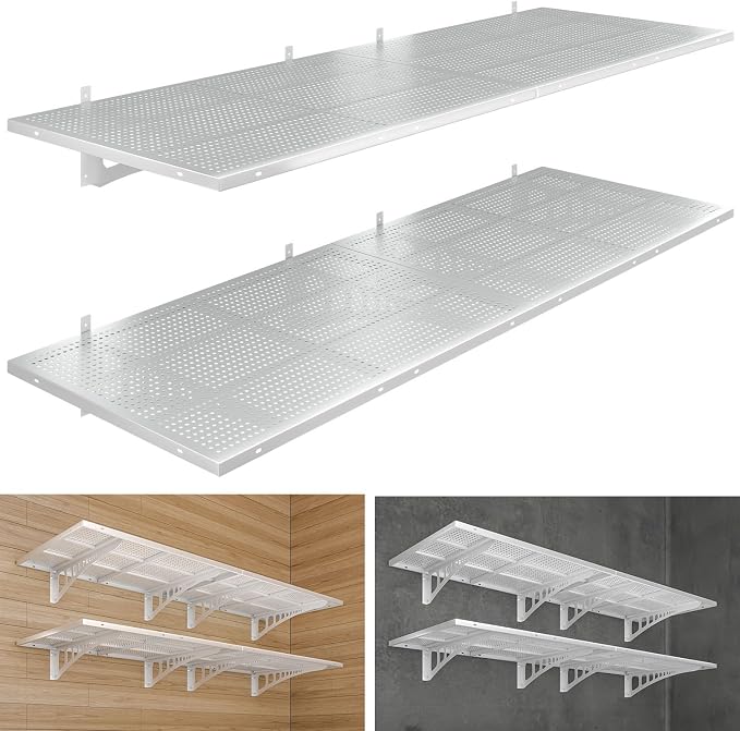 4-Pack 2x3ft Heavy Duty Garag e Wall Shelving, 1000 lbs Load Capacity, Garage by Yifro