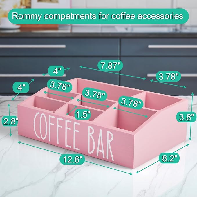 ALELION Pink Coffee Station Organizer - Image 7