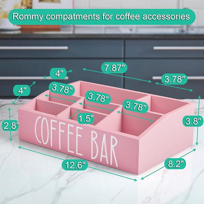 ALELION Pink Coffee Station Organizer - Image 7