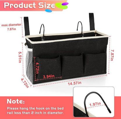 Loghot Bedside Caddy/Bedside Storage Bag Hanging Organizer - Image 4