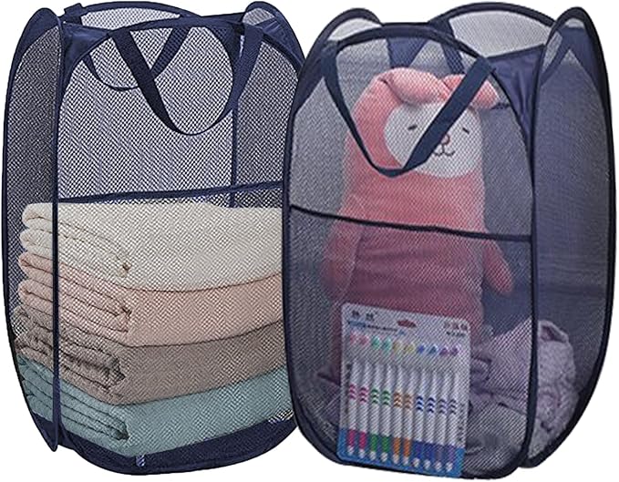 Collapsible Laundry Baskets Mesh Pop Up Laundry Basket Portable Laundry Hamper by Aplter
