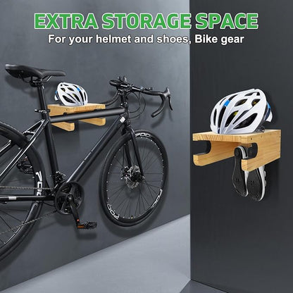 Wooden Bike Wall Mount Rack - Image 5