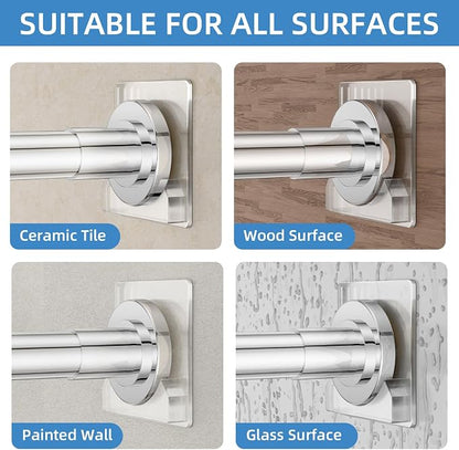 CorkLatta Chrome Adjustable Shower Curtain Rod 32 to 68 inch - Image 6