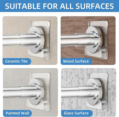 CorkLatta Chrome Adjustable Shower Curtain Rod 32 to 92 inch - Image 6