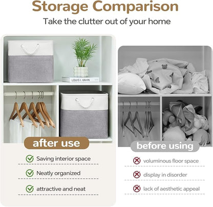 13x13 Inch Foldable Fabric Cube Storage Bins - Image 8