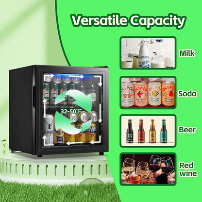 WANAI Beverage Refrigerator Cooler 1.6 Cu.Ft Freestanding Beer Fridge - Image 4