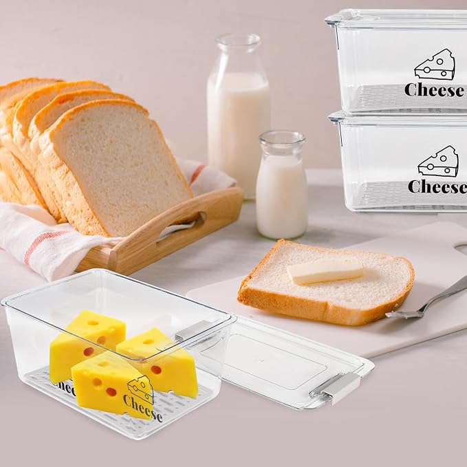 Cheese Holder Food Storage, Airtight Cheese Storage Box - Image 5