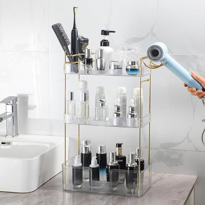 3 Tier Bathroom Organizer Countertop Makeup Perfume Tray Skincare Organizer - Image 5
