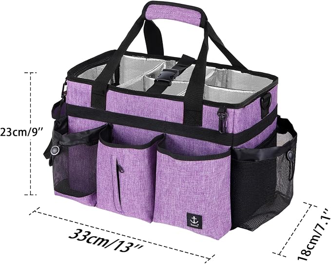 Large Cleaning Caddy Bag Built-in Sturdy Support Board, Cleaning Organizer - Image 2