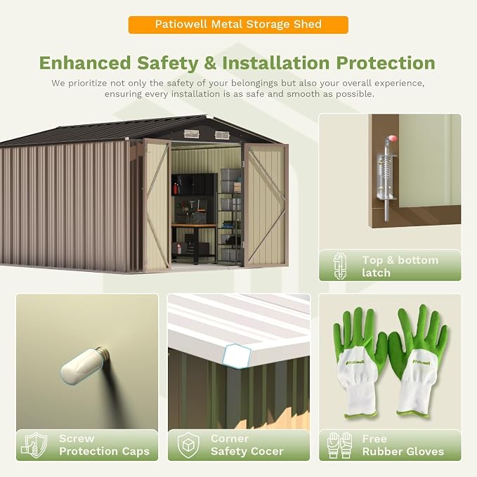 Patiowell 10 x 12 FT Outdoor Storage Shed - Image 3