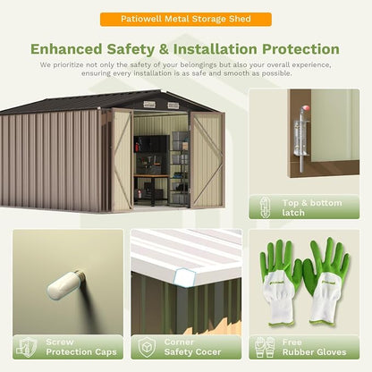 Patiowell 10 x 12 FT Outdoor Storage Shed - Image 3