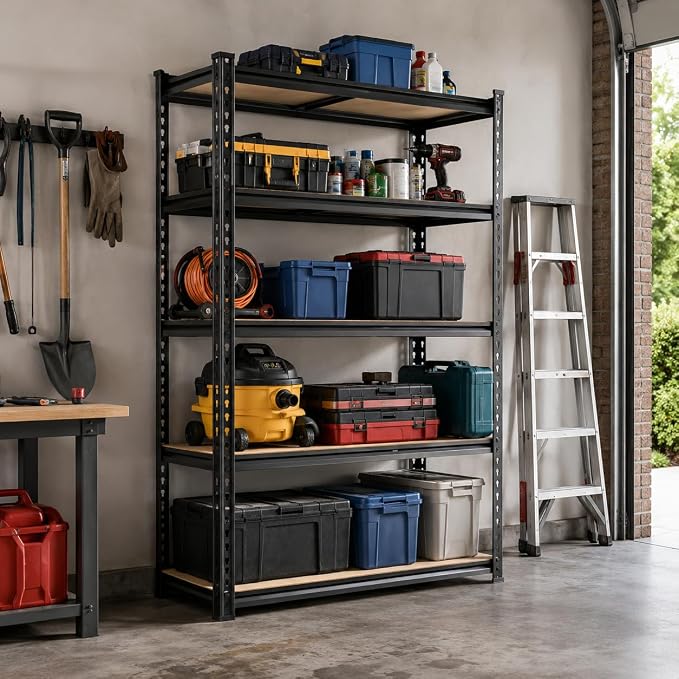 60" H Heavy Duty Storage Shelves, 2400LBS Capacity Metal Shelving Unit - Image 8