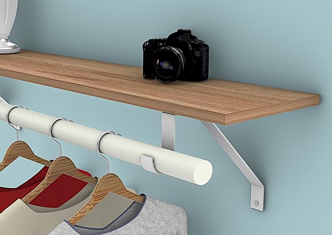 QCAA Heavy Duty Adjustable Shelf Rod Support Bracket - Image 3