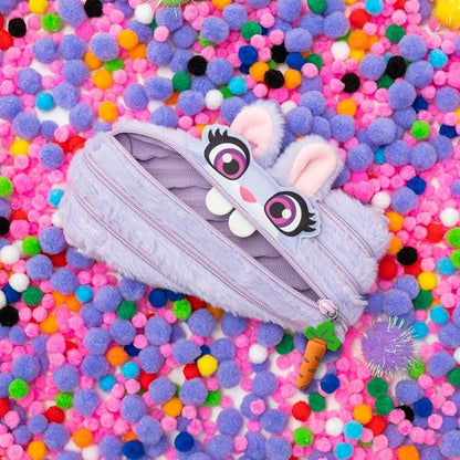 ZIPIT Bunny Pencil Case for Girls, Cute Zipper Pouch for Kids Teens, Stationery - Image 4