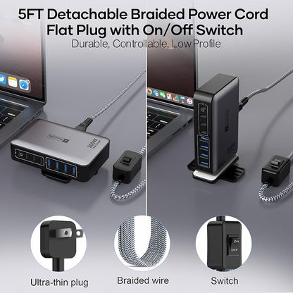 USB C Fast Charger Block 200W, 8 Ports Charging Station - Image 3