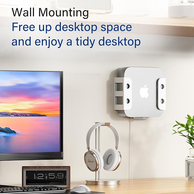 BYMECOST Under Desk Laptop Mount, Metal Under Desk Storage Holder, - Image 3