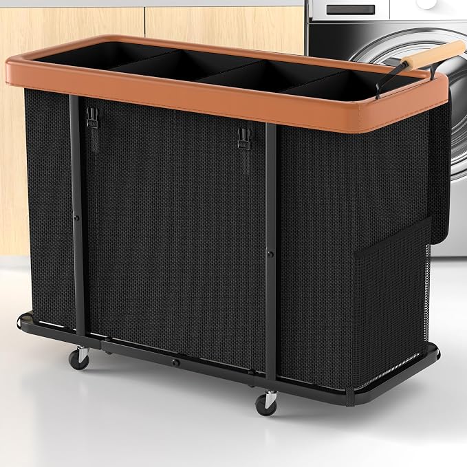 300L Extra Large Fashion Laundry Sorter 4 Section by Unlockyourhomestoragelife