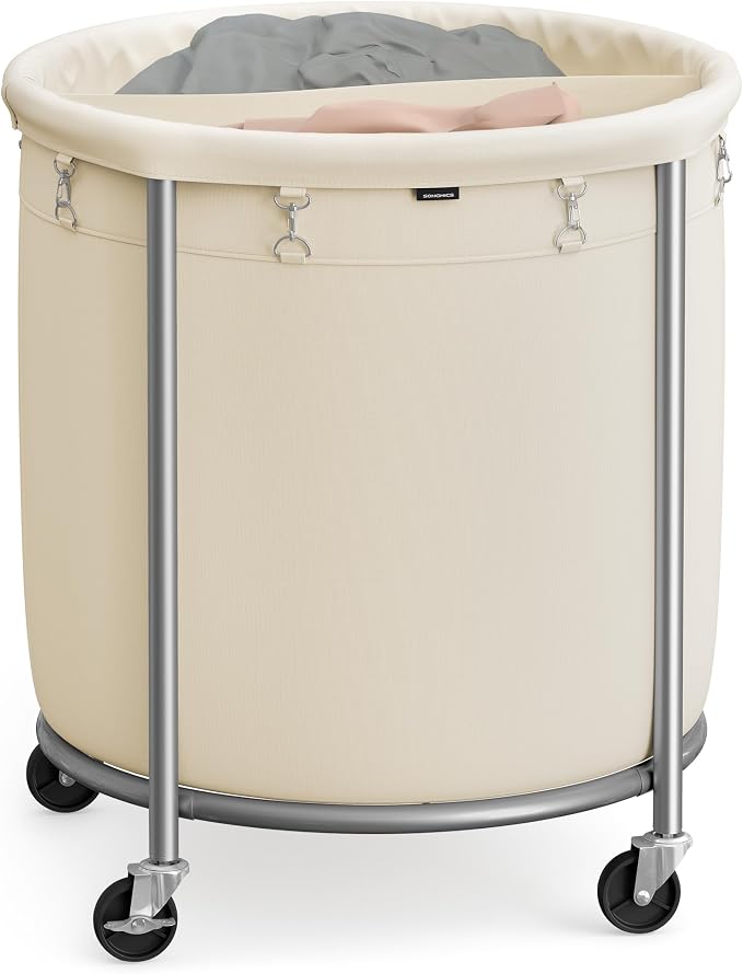 SONGMICS Laundry Basket, Rolling Steel Frame by Unknown