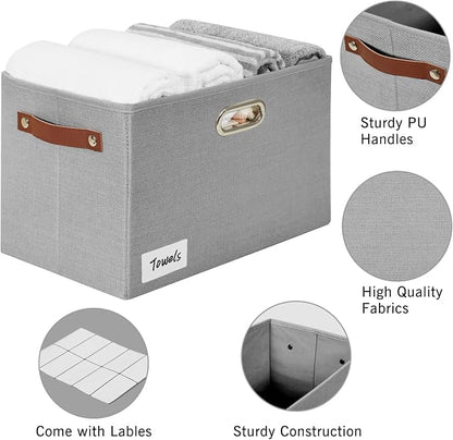 Large 3-Pack Foldable Fabric Storage Bins - Image 3