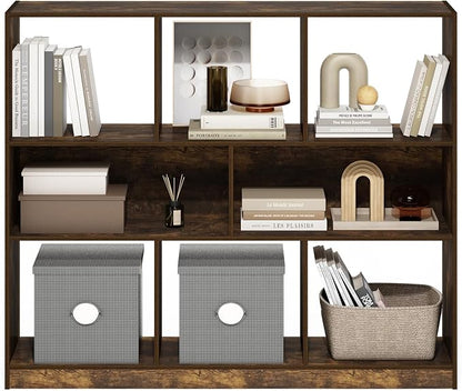 Furinno DALY Book Shelf, 8-Cube Bookshelf, Horizontal Cube Storage Organizer - Image 5