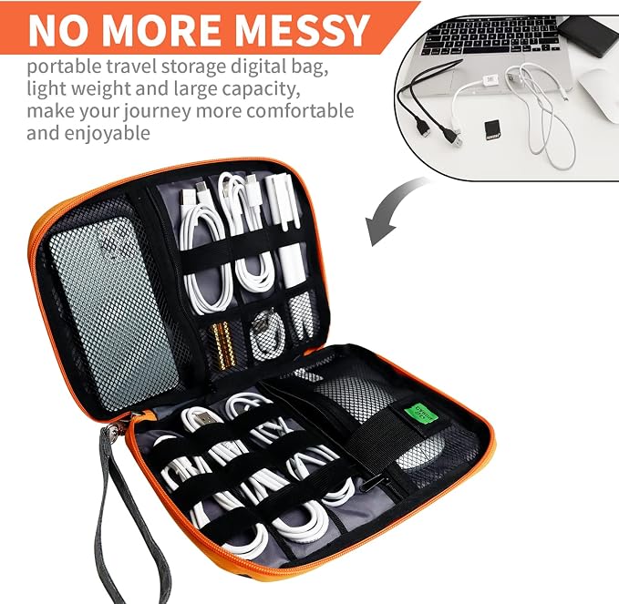 Lcsmaokin Electronics Travel Organizer, Portable Waterproof Electronic Travel - Image 2