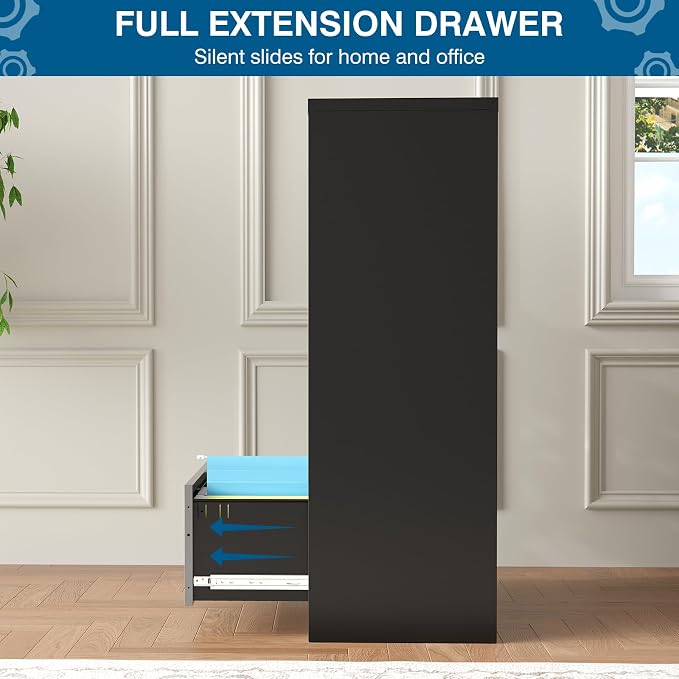 4 Drawer File Cabinet, Lateral Filing Cabinets - Image 7