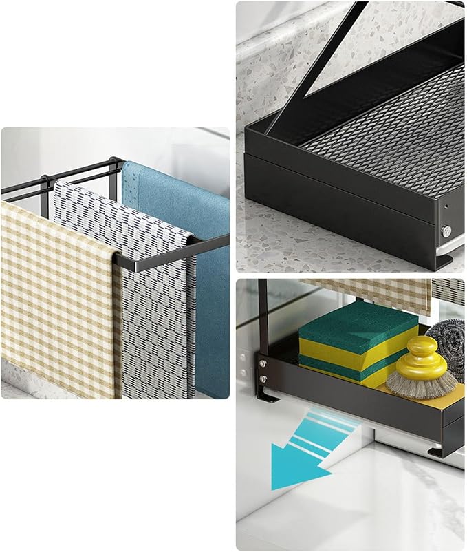 Collapsible Sink Holder Kitchen Tool Organizer Drain Tray - Image 4