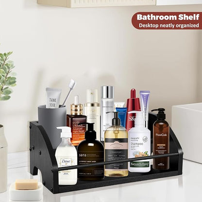 Liquor Bottle Display Shelf, Coffee Syrup Rack Organizer, 2 Step Countertop - Image 7