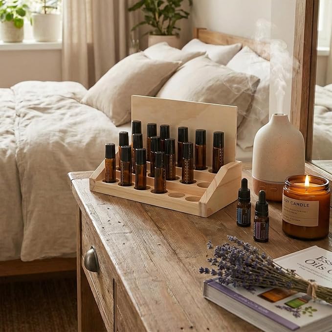 AceOrbit 3 Tier 18 Slots Wooden Essential Oil Organizer - Image 6