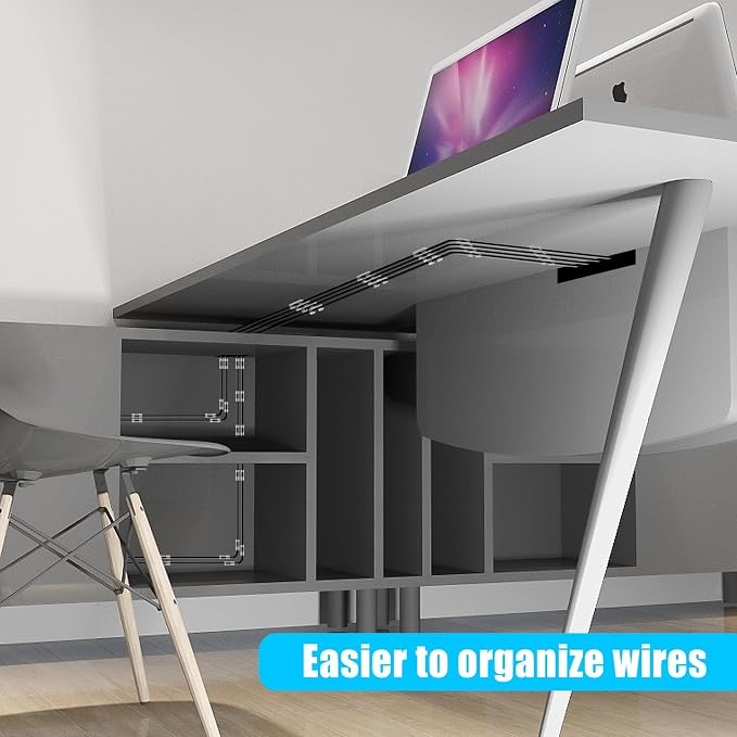 XHF 50pcs Medium Self Adhesive Cable Clips Clear, Wire Clips Cable Management - Image 5
