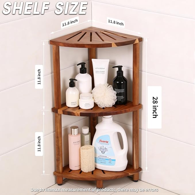 Corner Shelf Shower Caddy Stand 3 Tier - Image 3