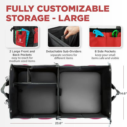TRUNKCRATEPRO Red Car Accessories Trunk Organizer - Image 2