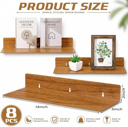 Blulu 8 Pcs Acrylic Floating Shelves - Image 3