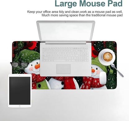 Three Snowmen Gaming Mouse Pad 31.5"x11.8"Desk Mat Anti-Slip Rubber Base & - Image 6