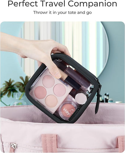 BAGSMART Mini Clear Makeup Bag for Women Portable Travel Toiletry Bag, Cute - Image 5